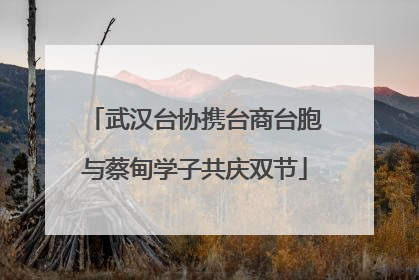 武汉台协携台商台胞与蔡甸学子共庆双节