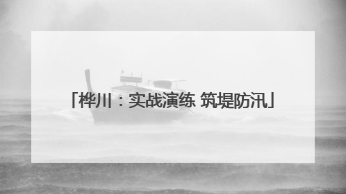桦川：实战演练 筑堤防汛