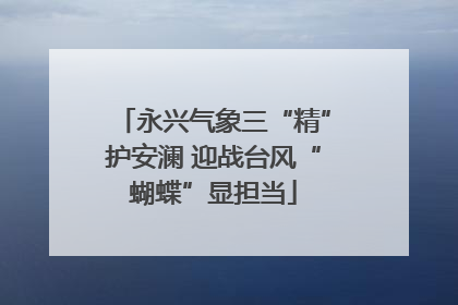 永兴气象三“精”护安澜 迎战台风“蝴蝶”显担当
