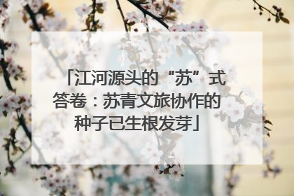 江河源头的“苏”式答卷：苏青文旅协作的种子已生根发芽