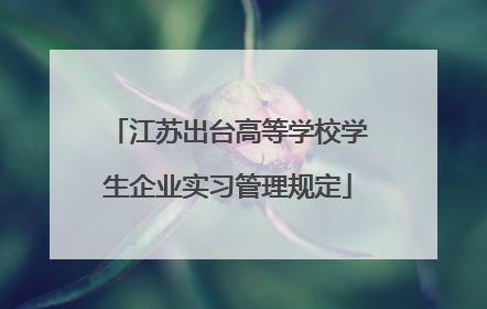江苏出台高等学校学生企业实习管理规定