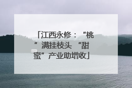江西永修：“桃”满挂枝头 “甜蜜”产业助增收