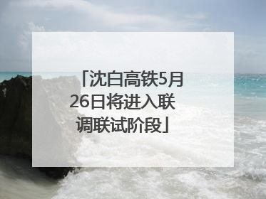 沈白高铁5月26日将进入联调联试阶段