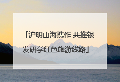 沪明山海携作 共推银发研学红色旅游线路