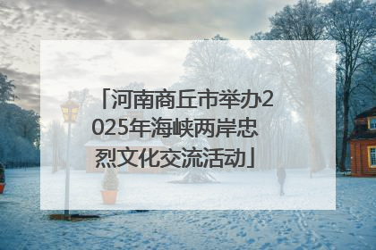 河南商丘市举办2025年海峡两岸忠烈文化交流活动