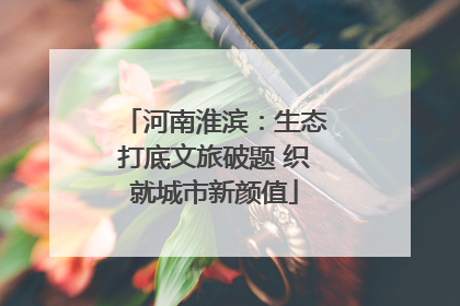 河南淮滨：生态打底文旅破题 织就城市新颜值