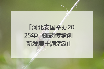 河北安国举办2025年中医药传承创新发展主题活动