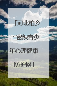 河北柏乡：密织青少年心理健康防护网