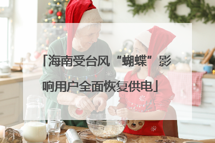 海南受台风“蝴蝶”影响用户全面恢复供电