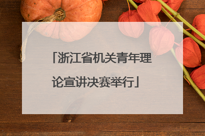 浙江省机关青年理论宣讲决赛举行