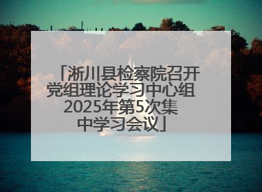 淅川县检察院召开党组理论学习中心组2025年第5次集中学习会议