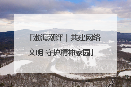 渤海潮评｜共建网络文明 守护精神家园