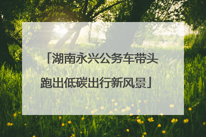 湖南永兴公务车带头跑出低碳出行新风景