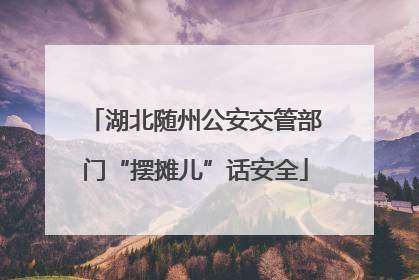 湖北随州公安交管部门“摆摊儿”话安全