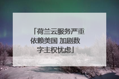 荷兰云服务严重依赖美国 加剧数字主权忧虑