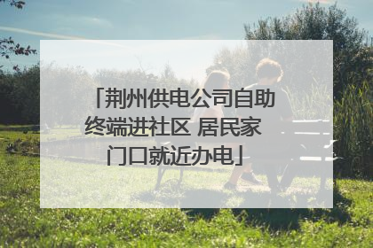 荆州供电公司自助终端进社区 居民家门口就近办电