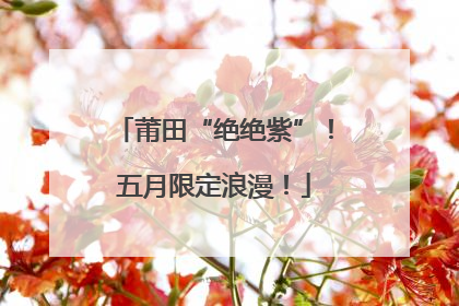 莆田“绝绝紫”！五月限定浪漫！