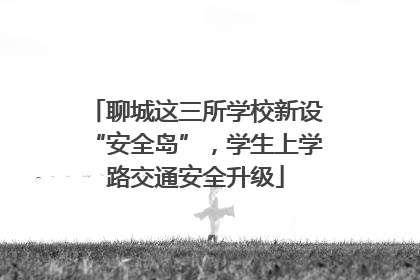 聊城这三所学校新设“安全岛”，学生上学路交通安全升级