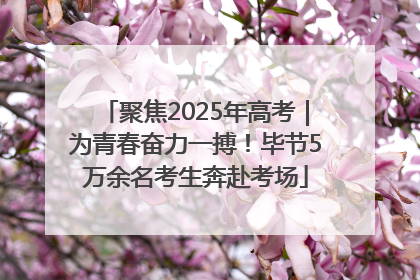 聚焦2025年高考｜为青春奋力一搏！毕节5万余名考生奔赴考场