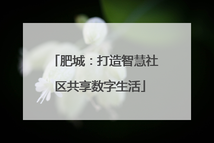 肥城：打造智慧社区共享数字生活