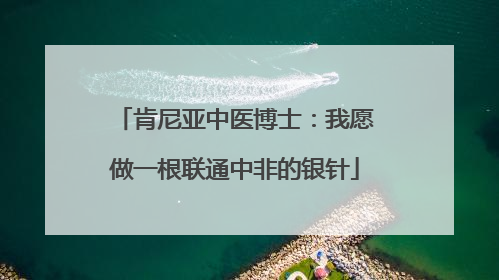 肯尼亚中医博士：我愿做一根联通中非的银针