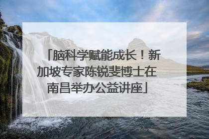 脑科学赋能成长！新加坡专家陈锐斐博士在南昌举办公益讲座