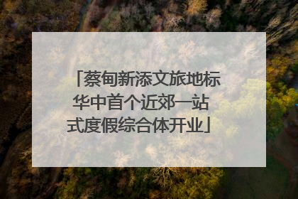 蔡甸新添文旅地标 华中首个近郊一站式度假综合体开业