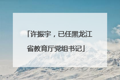 许振宇，已任黑龙江省教育厅党组书记