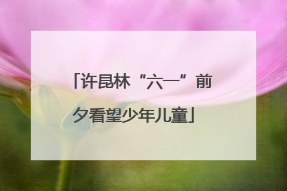 许昆林“六一”前夕看望少年儿童