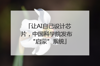 让AI自己设计芯片，中国科学院发布“启蒙”系统
