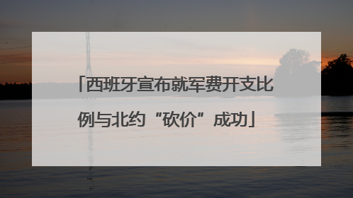 西班牙宣布就军费开支比例与北约“砍价”成功