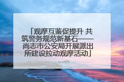 观摩互鉴促提升 共筑警务规范新基石——尚志市公安局开展派出所建设拉动观摩活动
