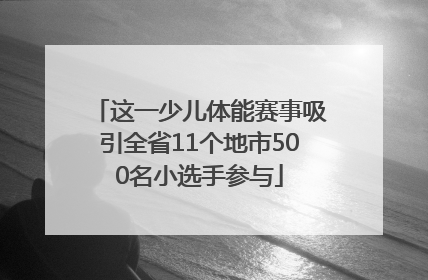 这一少儿体能赛事吸引全省11个地市500名小选手参与