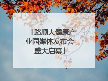 路顺大健康产业园媒体发布会盛大启幕