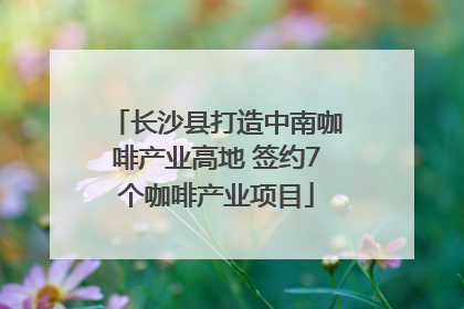 长沙县打造中南咖啡产业高地 签约7个咖啡产业项目