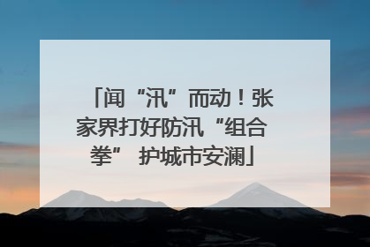 闻“汛”而动！张家界打好防汛“组合拳” 护城市安澜