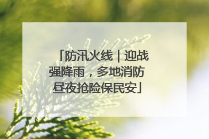 防汛火线｜迎战强降雨，多地消防昼夜抢险保民安