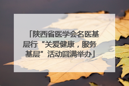 陕西省医学会名医基层行“关爱健康，服务基层”活动圆满举办