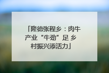 隆德张程乡：肉牛产业“牛劲”足 乡村振兴添活力