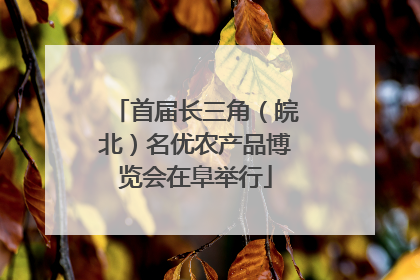 首届长三角（皖北）名优农产品博览会在阜举行