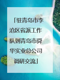 驻青岛市李沧区省派工作队到青岛市舜华实业总公司调研交流