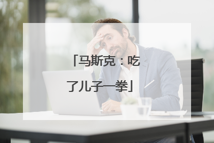 马斯克：吃了儿子一拳