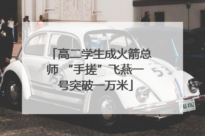 高二学生成火箭总师 “手搓”飞燕一号突破一万米