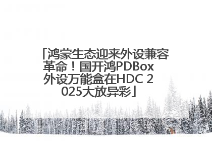鸿蒙生态迎来外设兼容革命！国开鸿PDBox外设万能盒在HDC 2025大放异彩