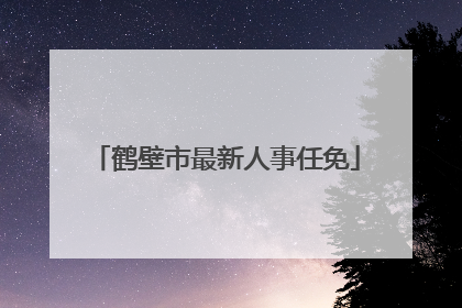 鹤壁市最新人事任免