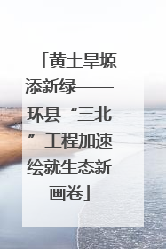 黄土旱塬添新绿——环县“三北”工程加速绘就生态新画卷