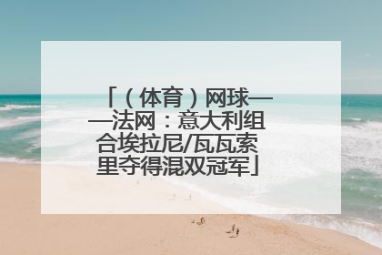 （体育）网球——法网：意大利组合埃拉尼/瓦瓦索里夺得混双冠军