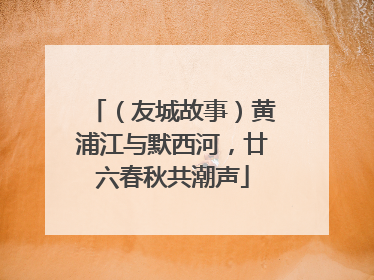 （友城故事）黄浦江与默西河，廿六春秋共潮声