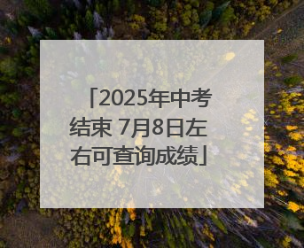 2025年中考结束 7月8日左右可查询成绩