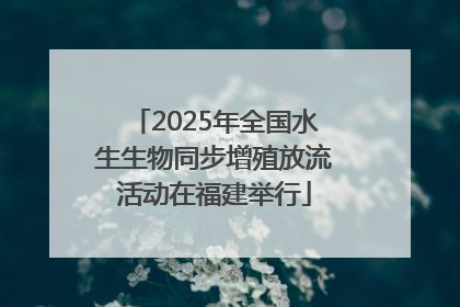 2025年全国水生生物同步增殖放流活动在福建举行